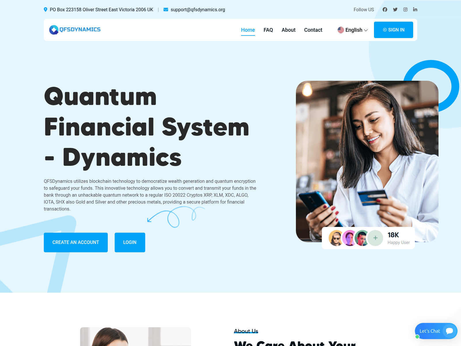 Forensic screenshot of qfsdynamics.org