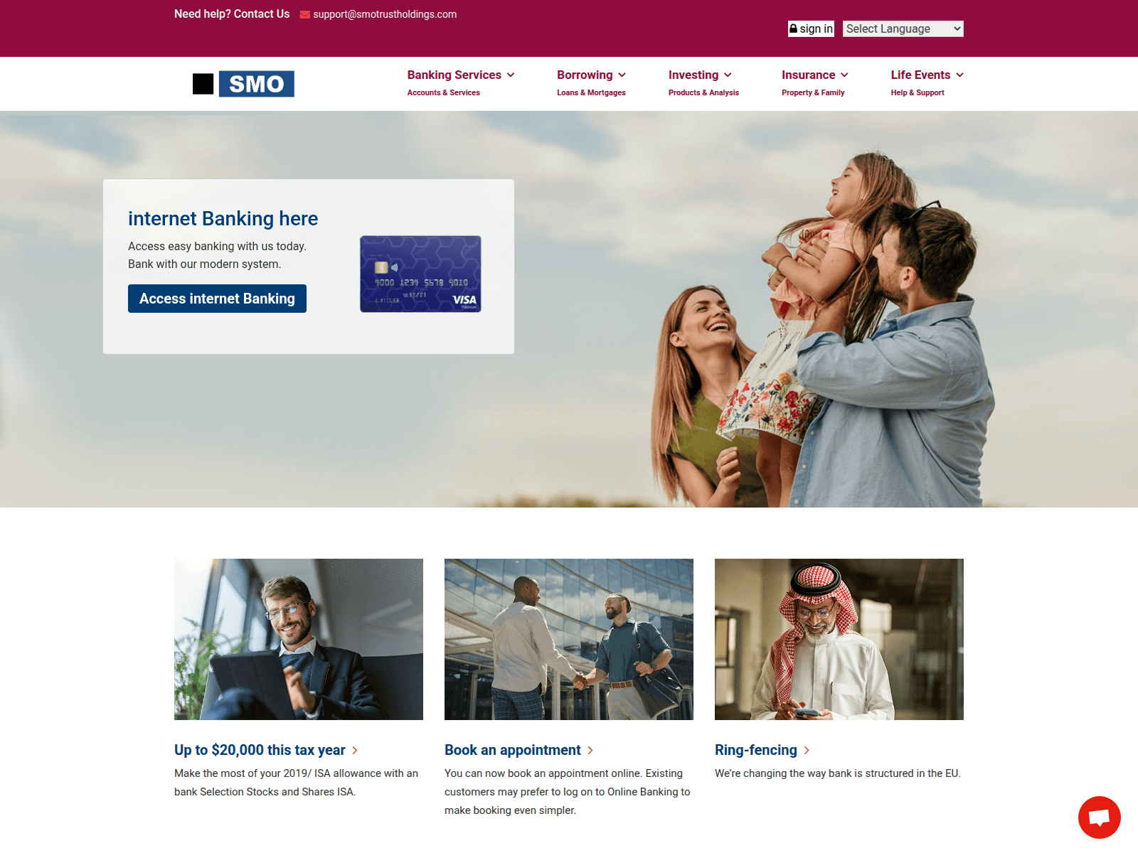 Screenshot of smotrustholdings.com