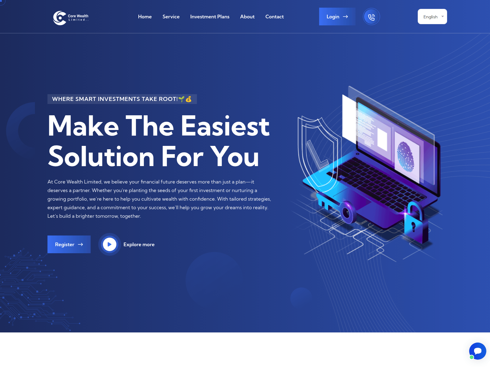 Screenshot of corewealthlimited.com