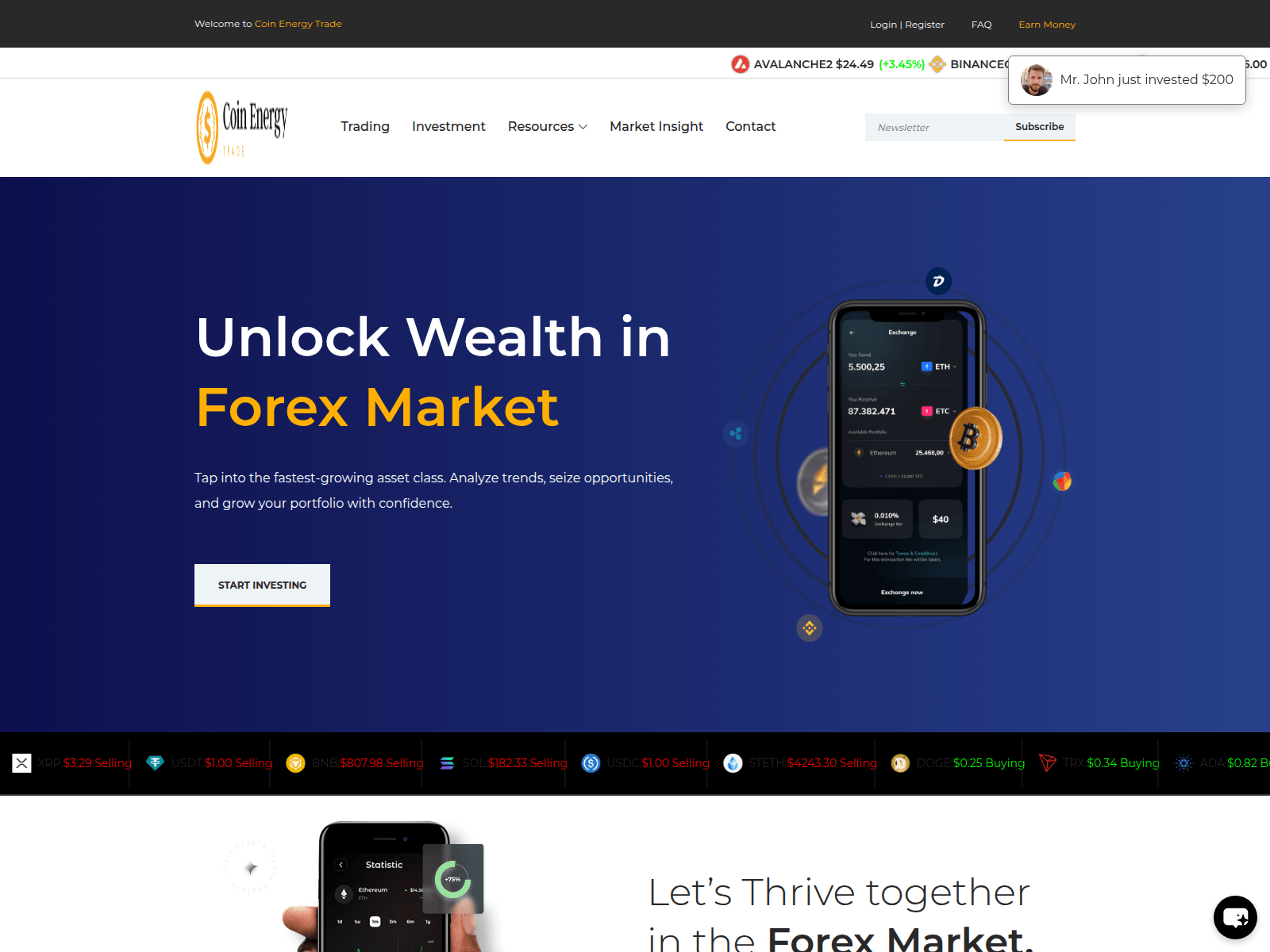 Screenshot of coinenergytrade.com