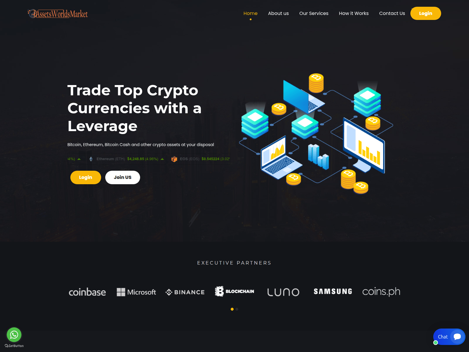Screenshot of assetsworldsmarket.com