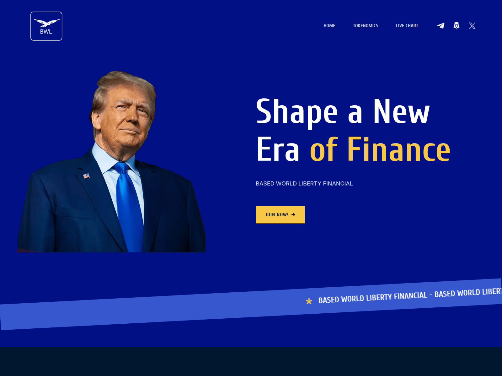 Screenshot of basedworldlibertyfinancial.xyz