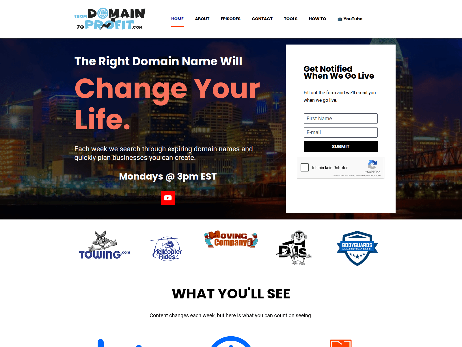 Forensic screenshot of fromdomaintoprofit.com