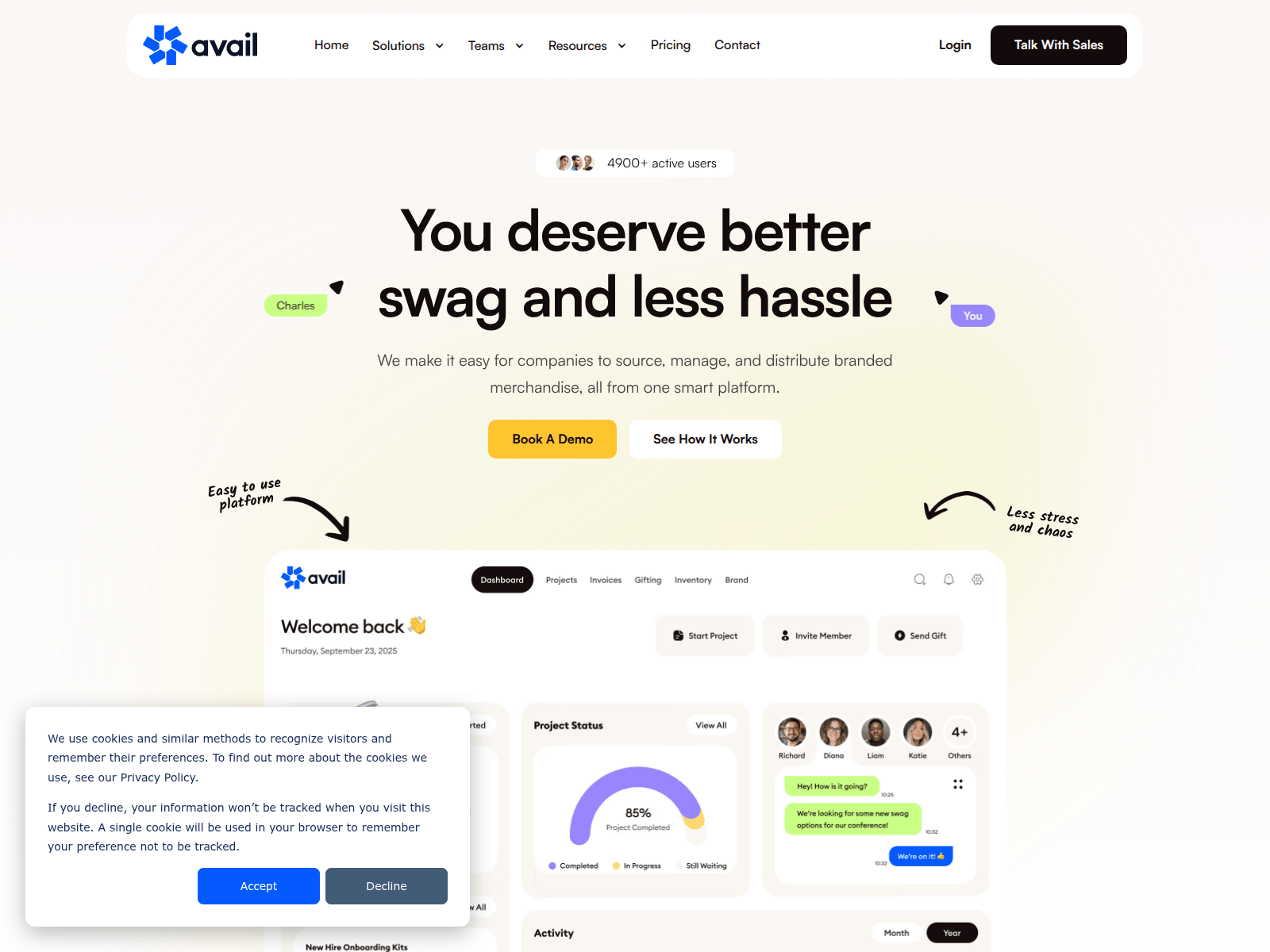 Screenshot of www.availswag.com
