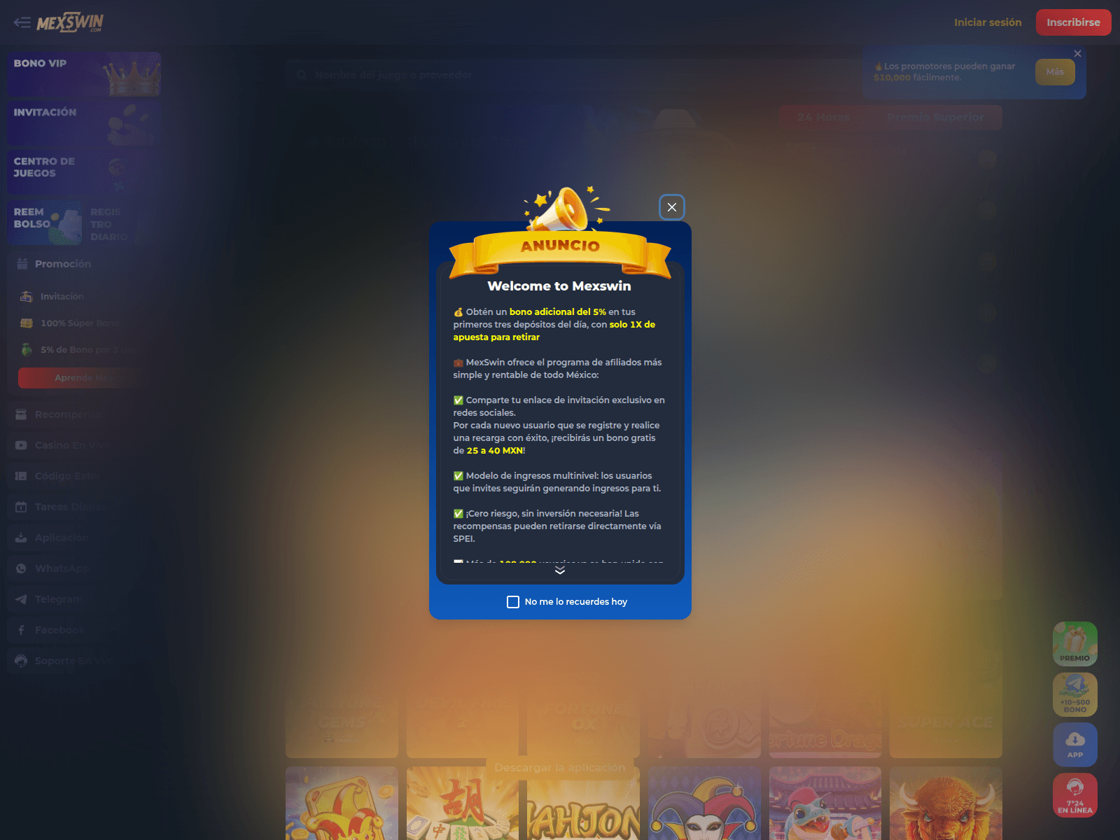 Screenshot of mexswinb.top