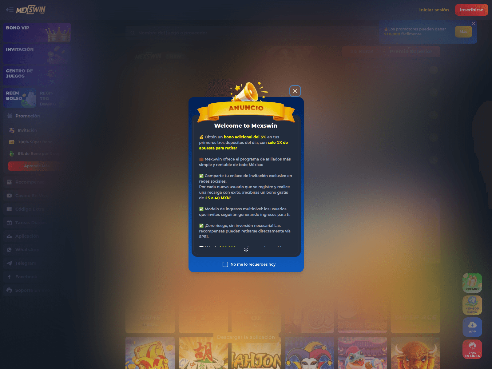 Screenshot of mexswin-w6.top