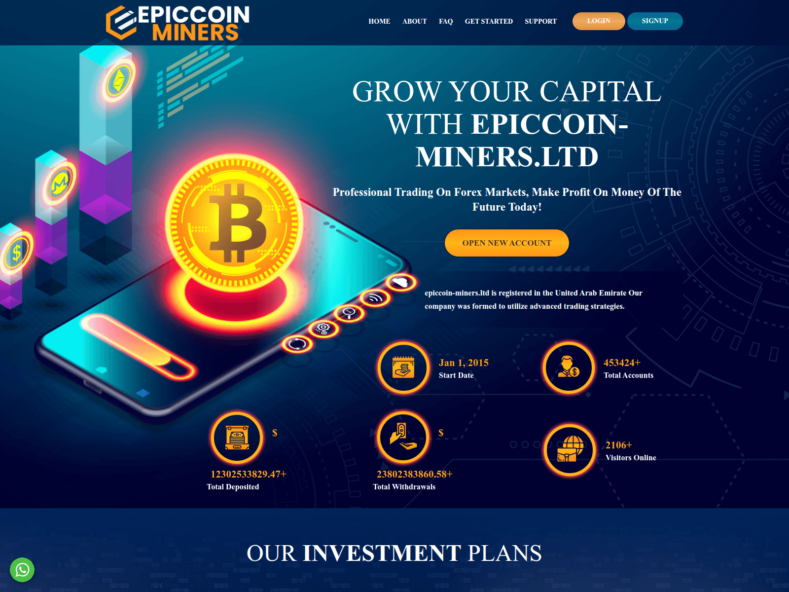 Forensic screenshot of epiccoin-miners.ltd