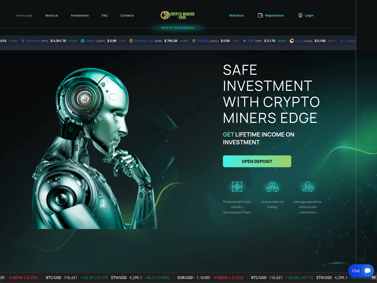 Screenshot of cryptominersedge.com