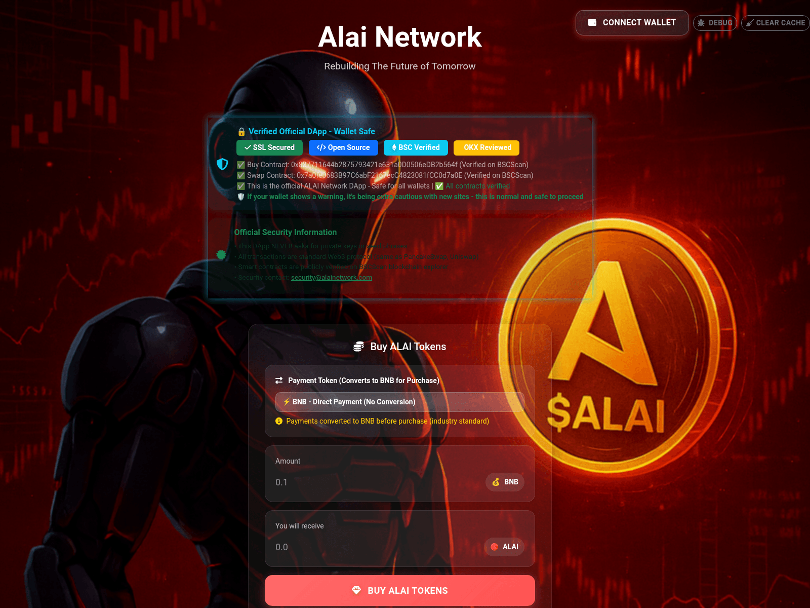 Screenshot of alainetwork.xyz