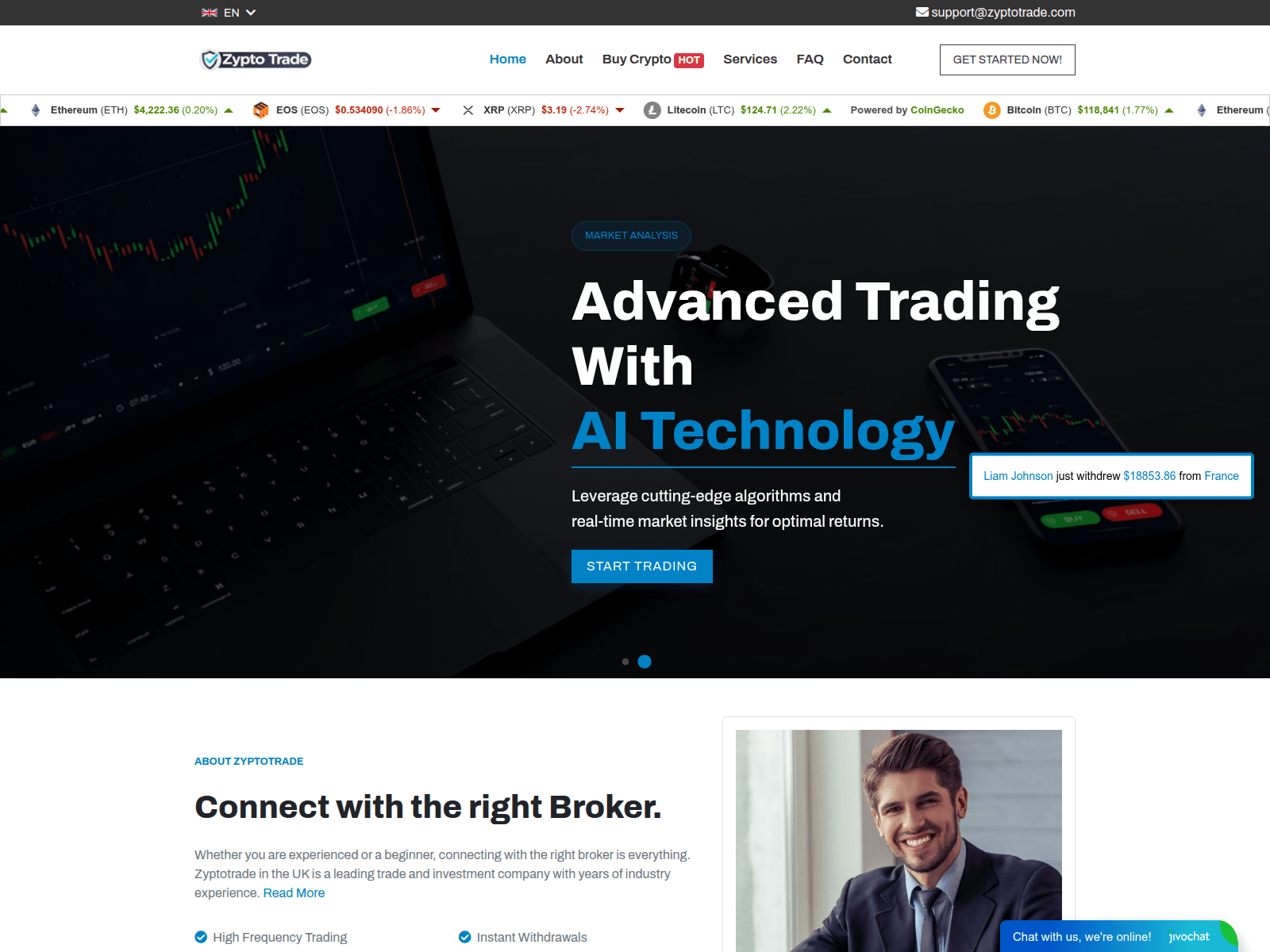 Screenshot of binarybroker.inxsolution.com