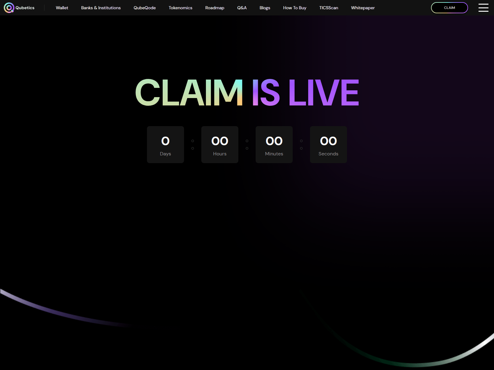 Screenshot of qubetic-claim.web.app