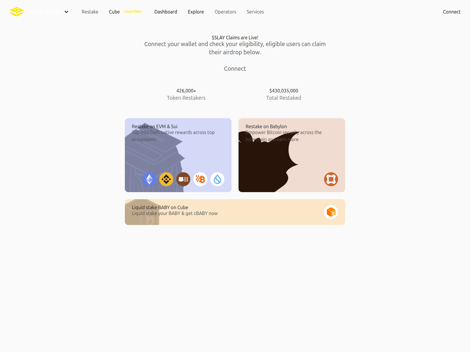 Screenshot of claim-satlayer.xyz
