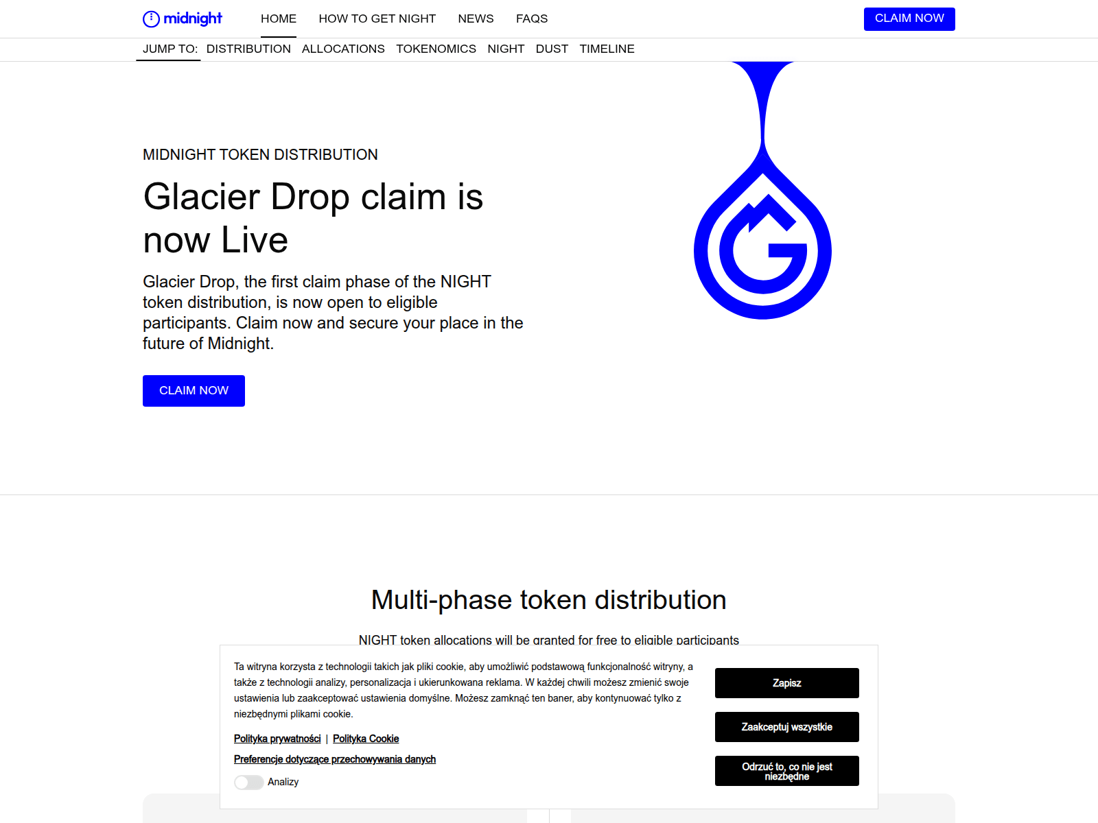 Forensic screenshot of midnightclaim.live