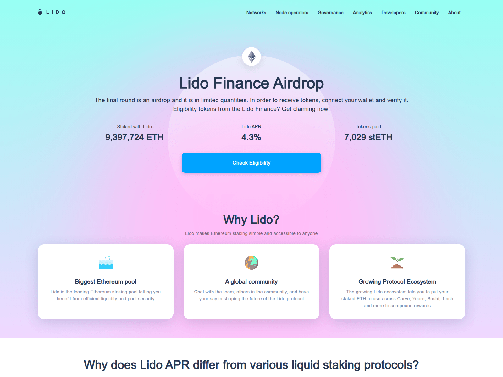 Forensic screenshot of app.ldo-steth.com