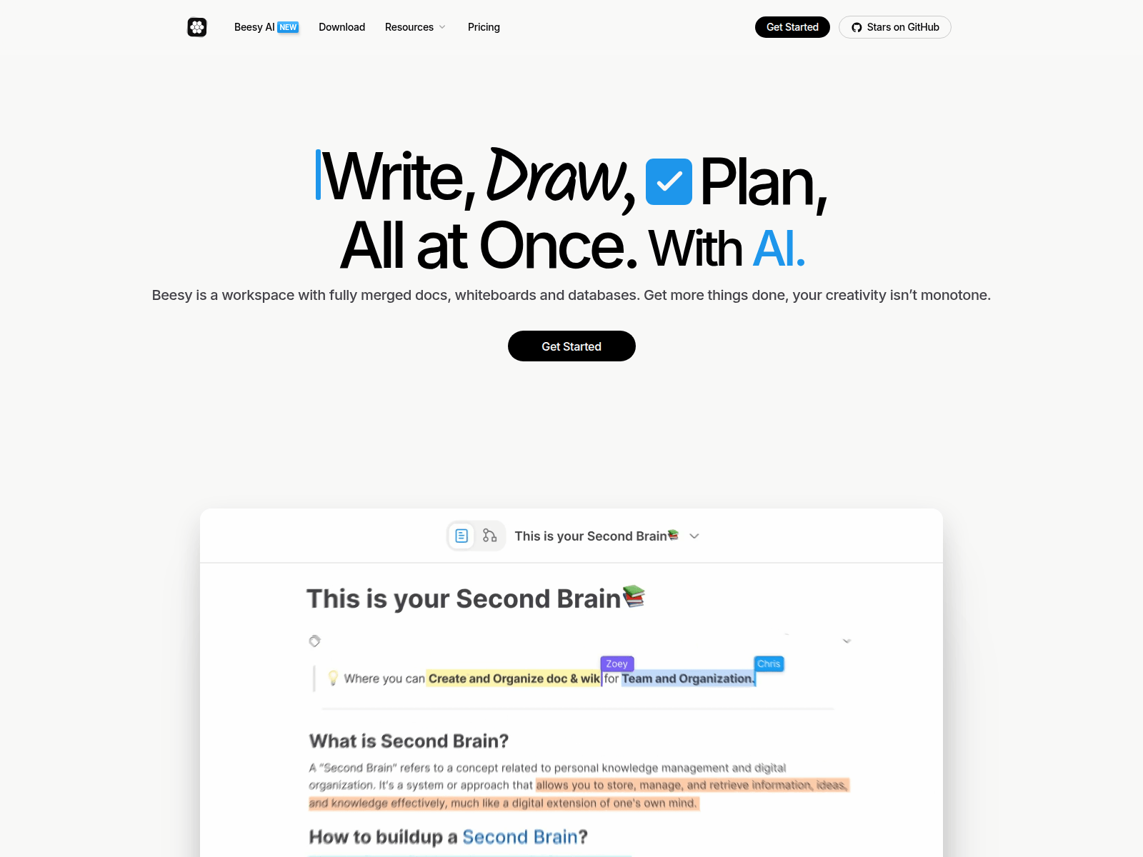 Screenshot of beesy.app
