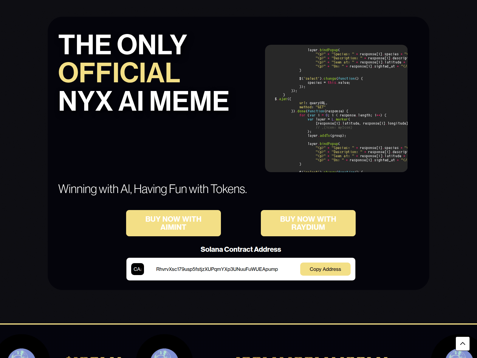 Screenshot of nyxai.top