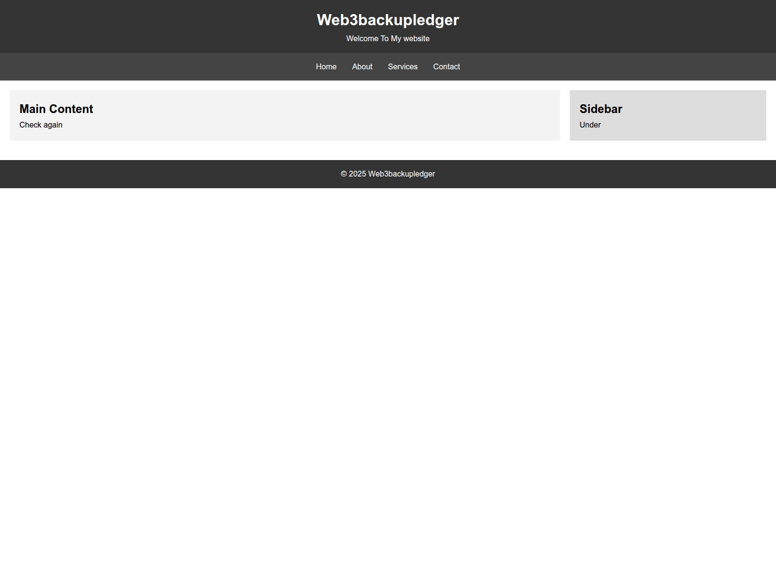 Screenshot of web3backupledger.com