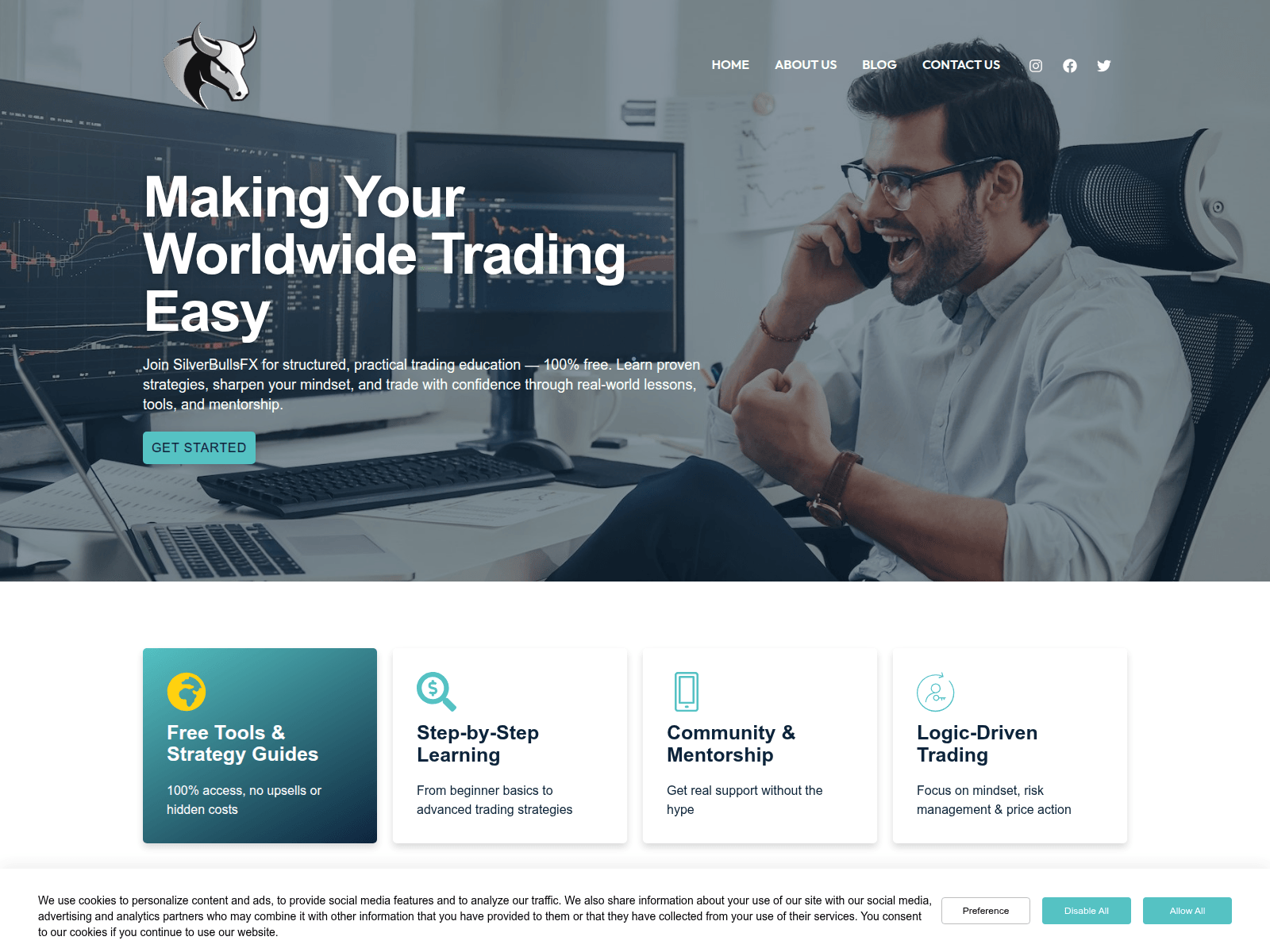 Forensic screenshot of silverbullsfx.com