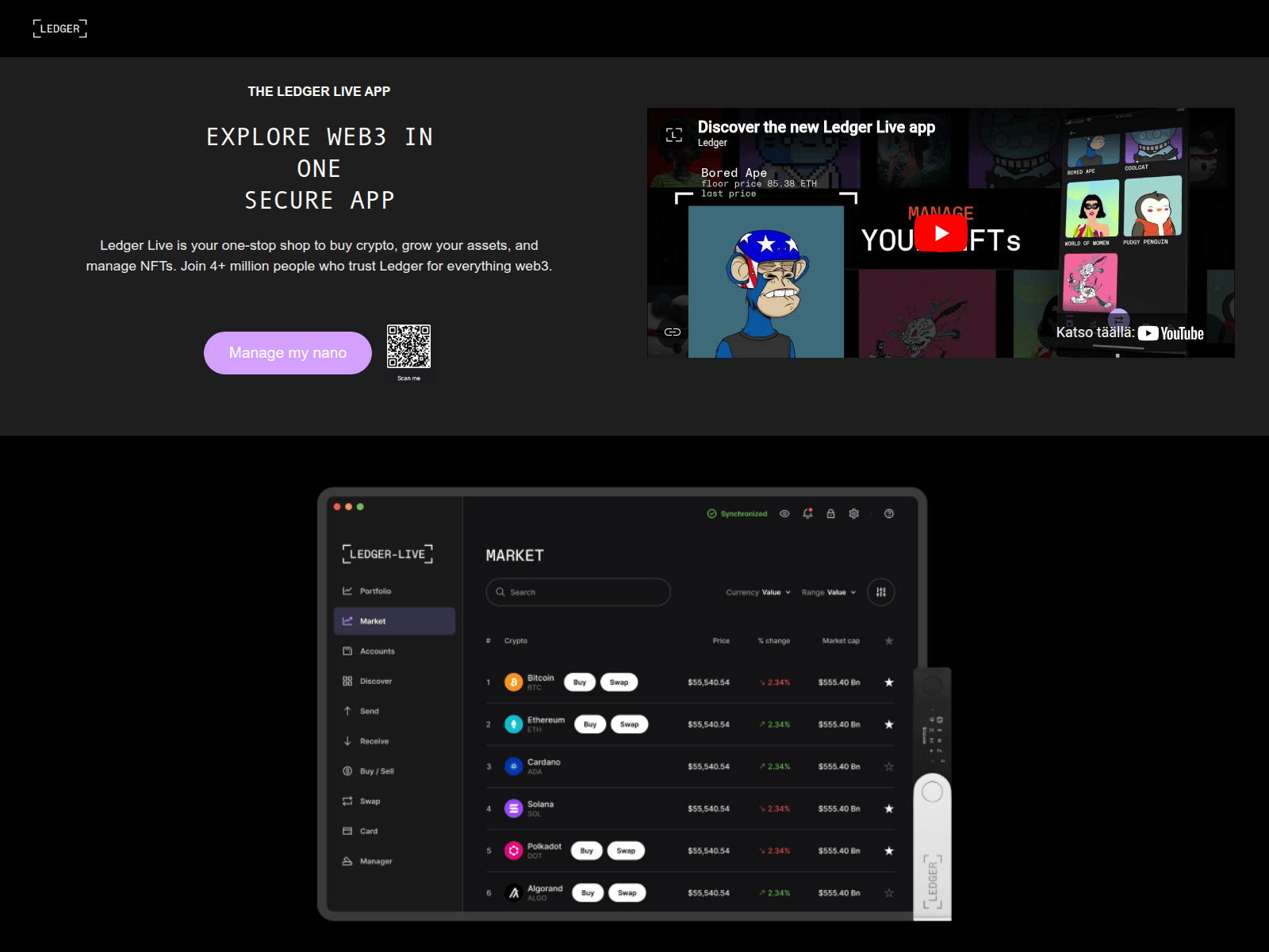 Screenshot of ledger-hub.net