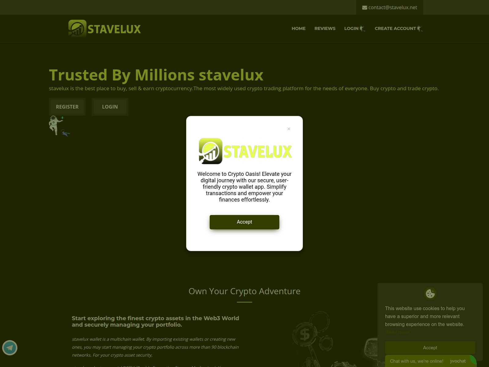 Forensic screenshot of stavelux.net