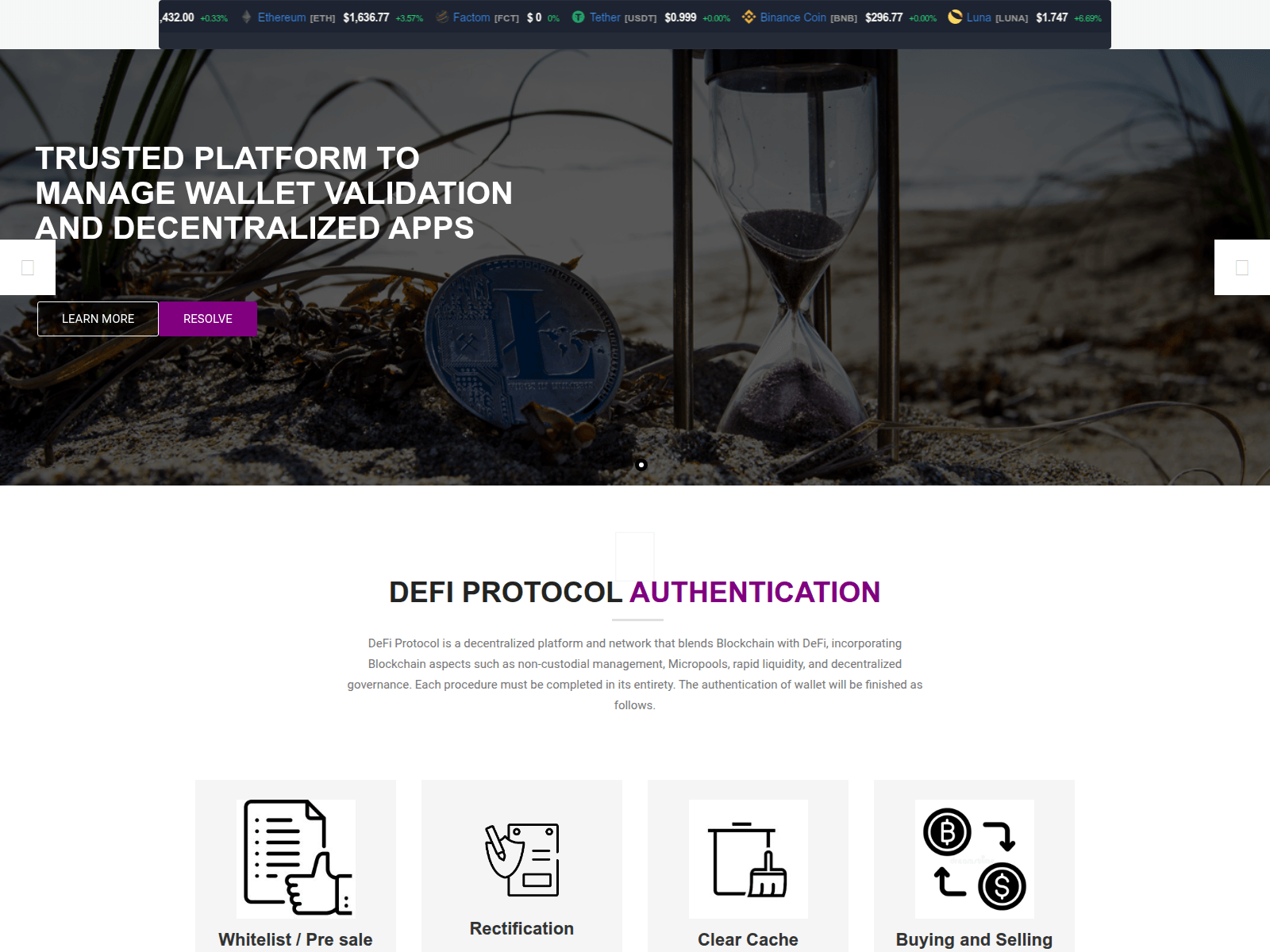 Screenshot of defiprot.pages.dev