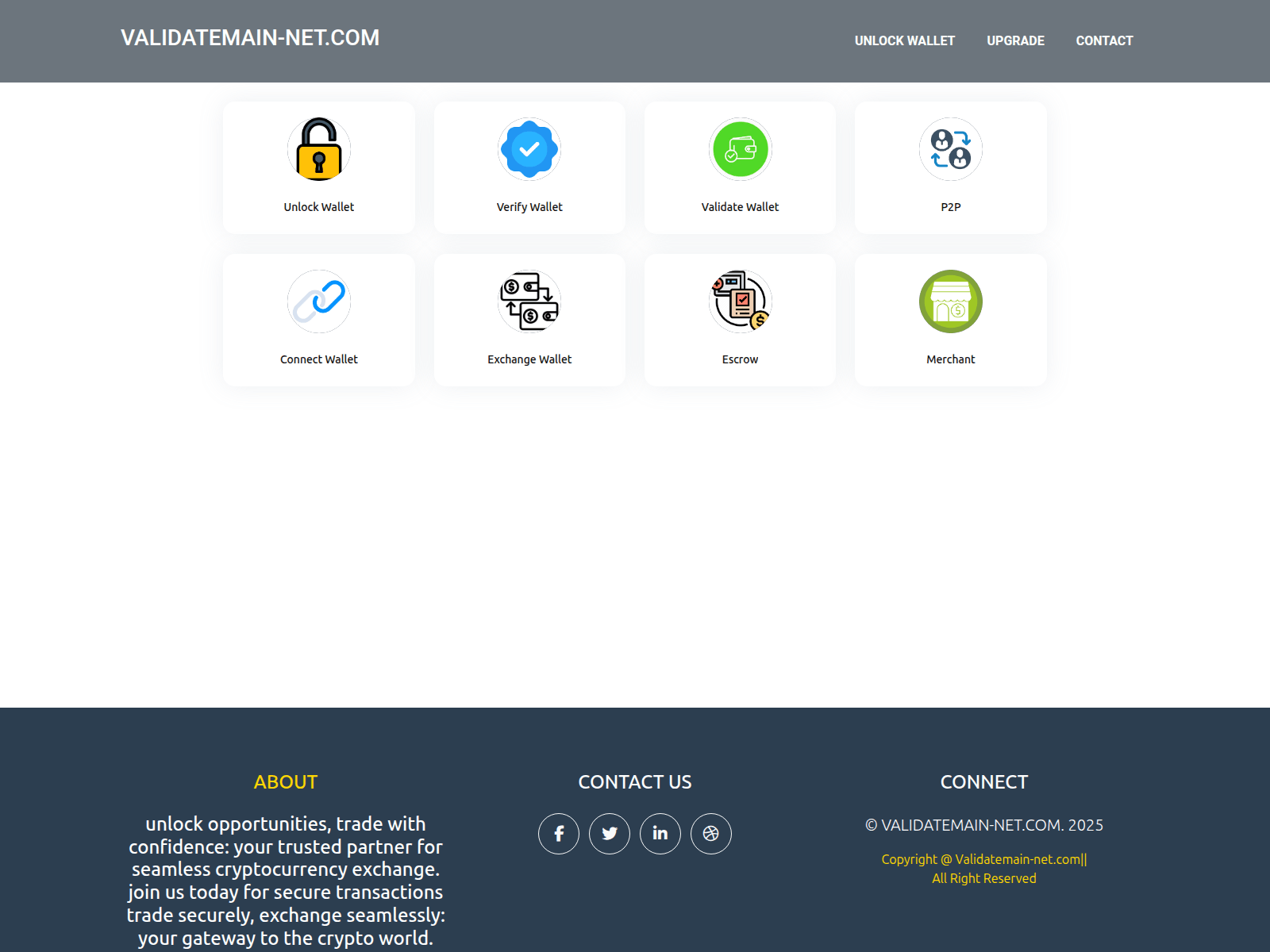 Screenshot of validatemain-net.com