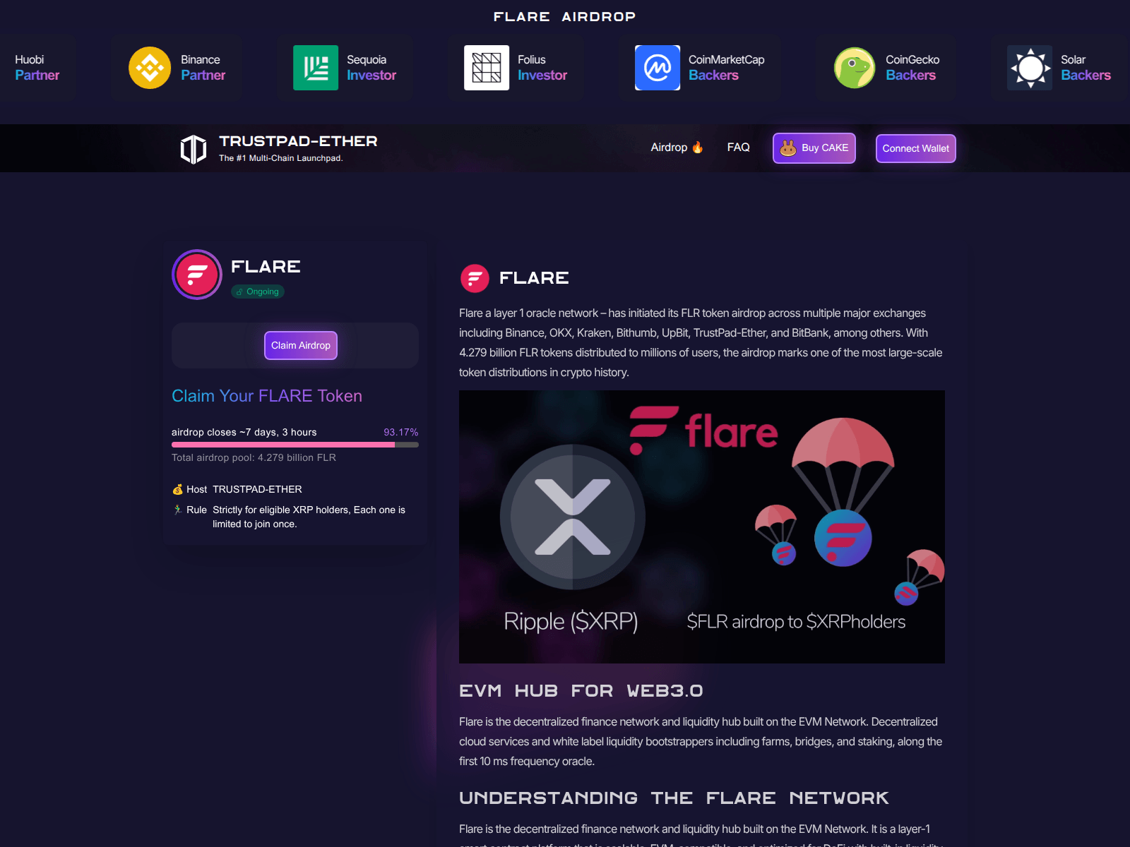 Screenshot of flarexrpconnect-network.com