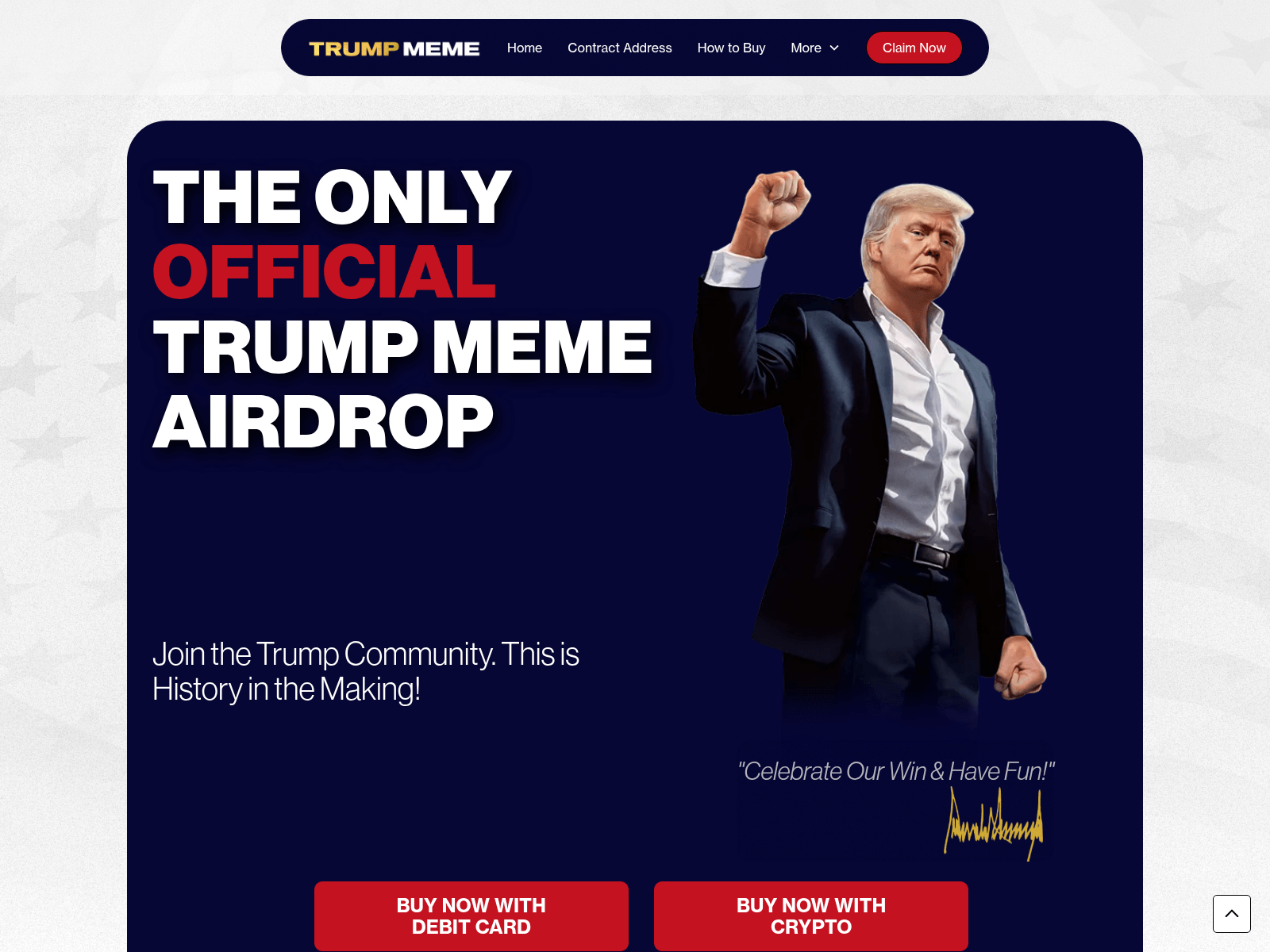 Screenshot of getrumpmeme.web.app