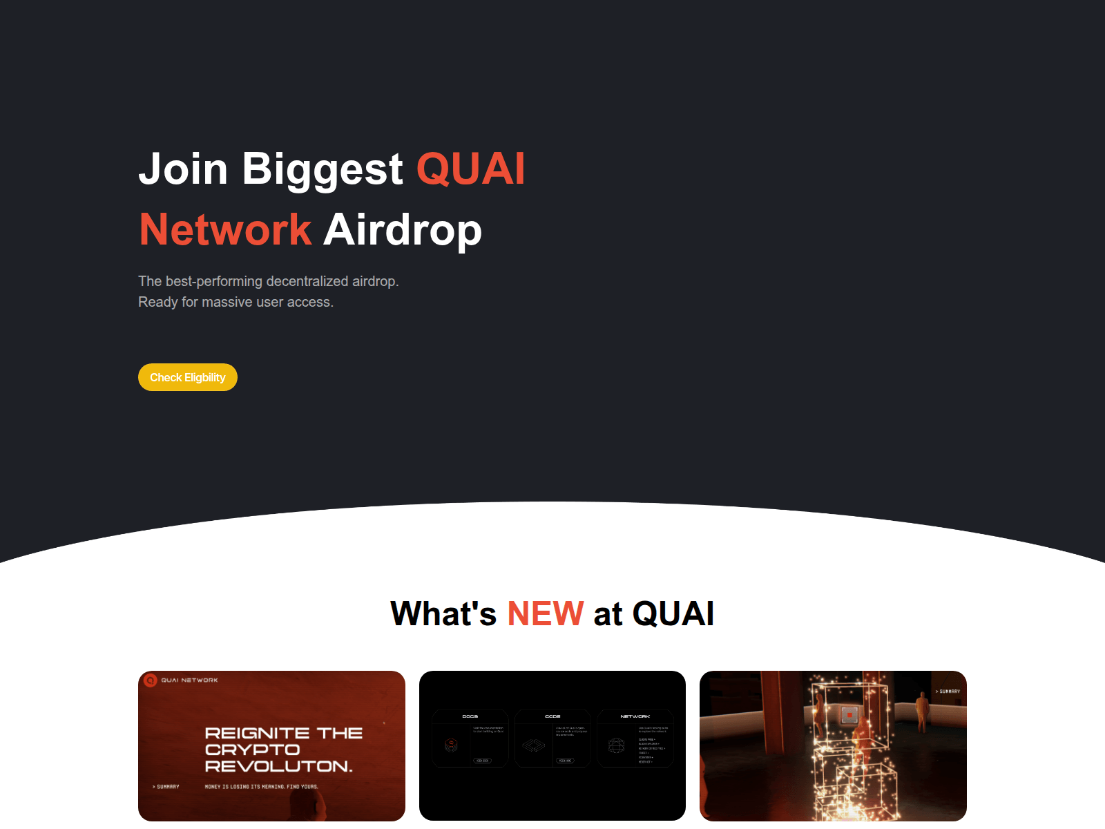 Screenshot of quaiairdrop.xyz