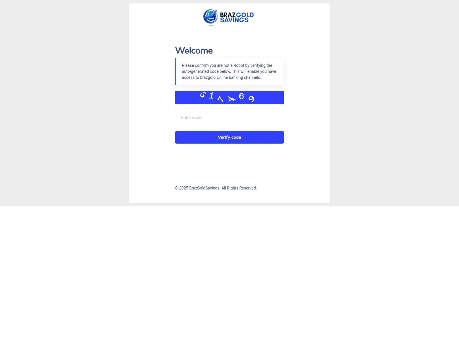 Screenshot of brazgoldsavings.com