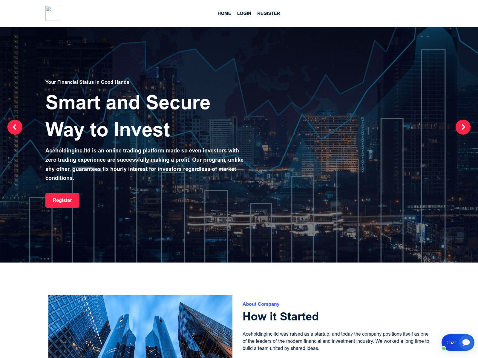 Screenshot of aceholdinginc.ltd
