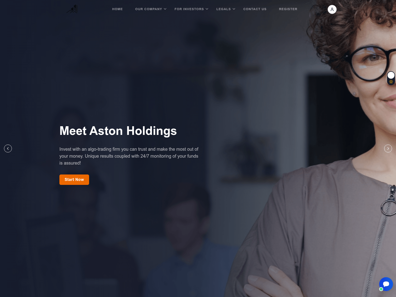 Forensic screenshot of astonholdings.pro