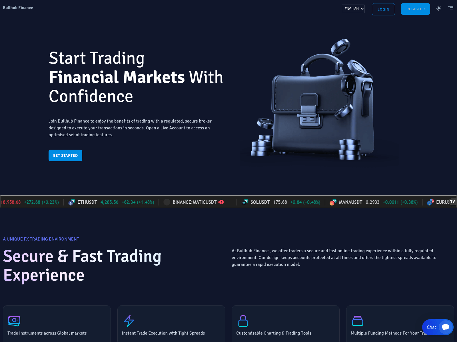 Screenshot of bullhubfinance.com