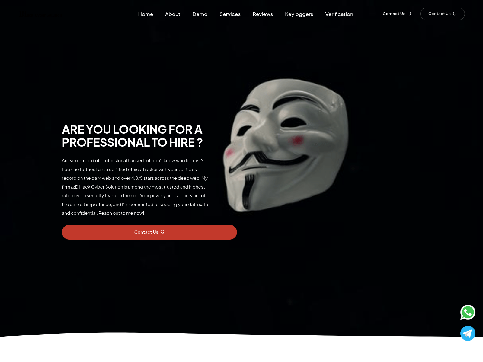 Screenshot of dhackcybersolution.com