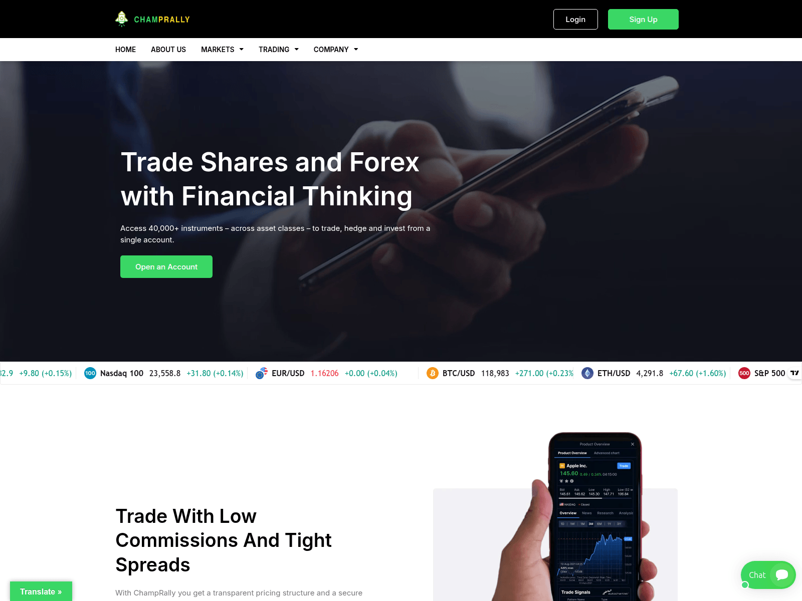 Screenshot of champrally.com