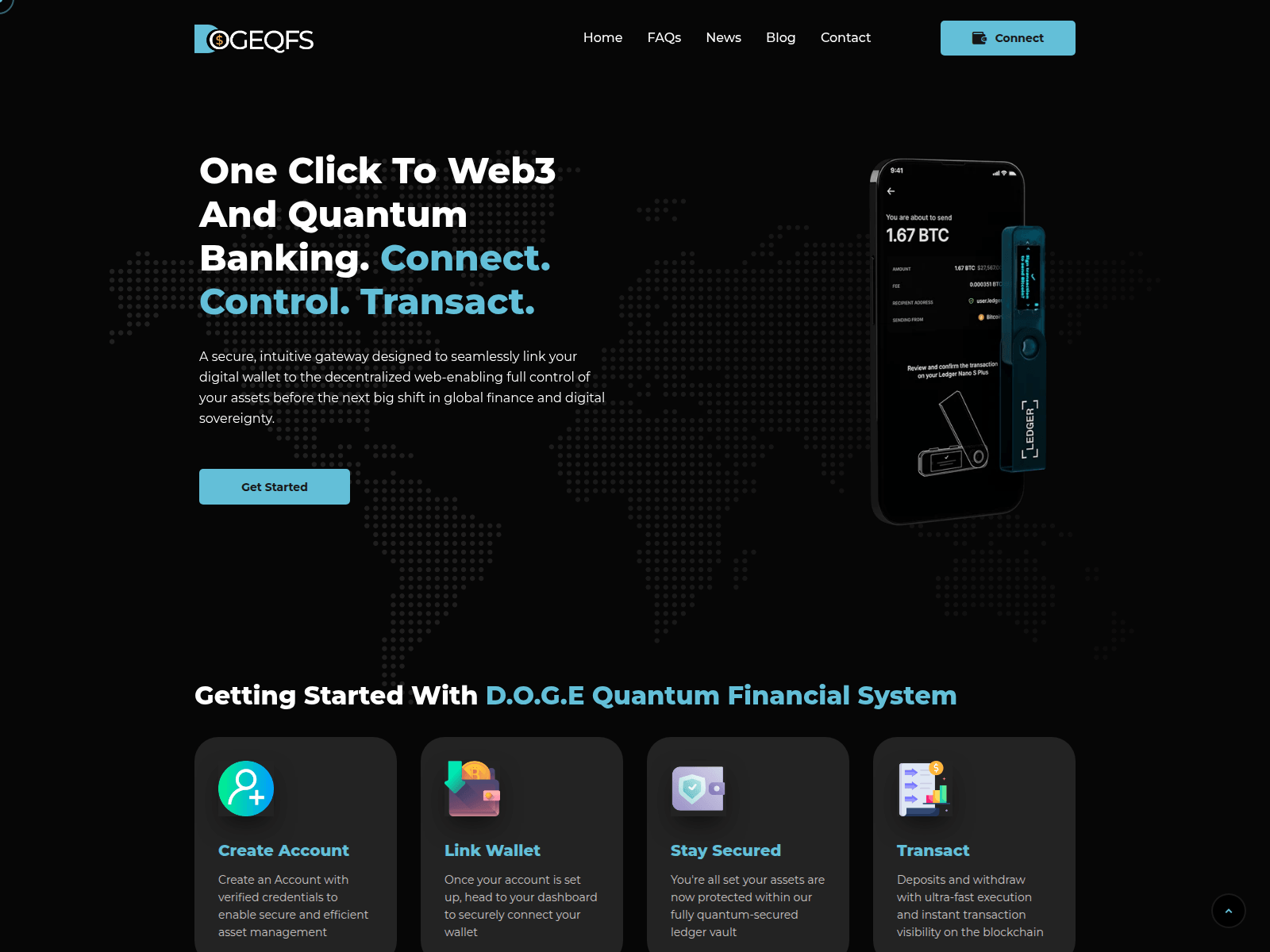 Screenshot of dogeqfs.io