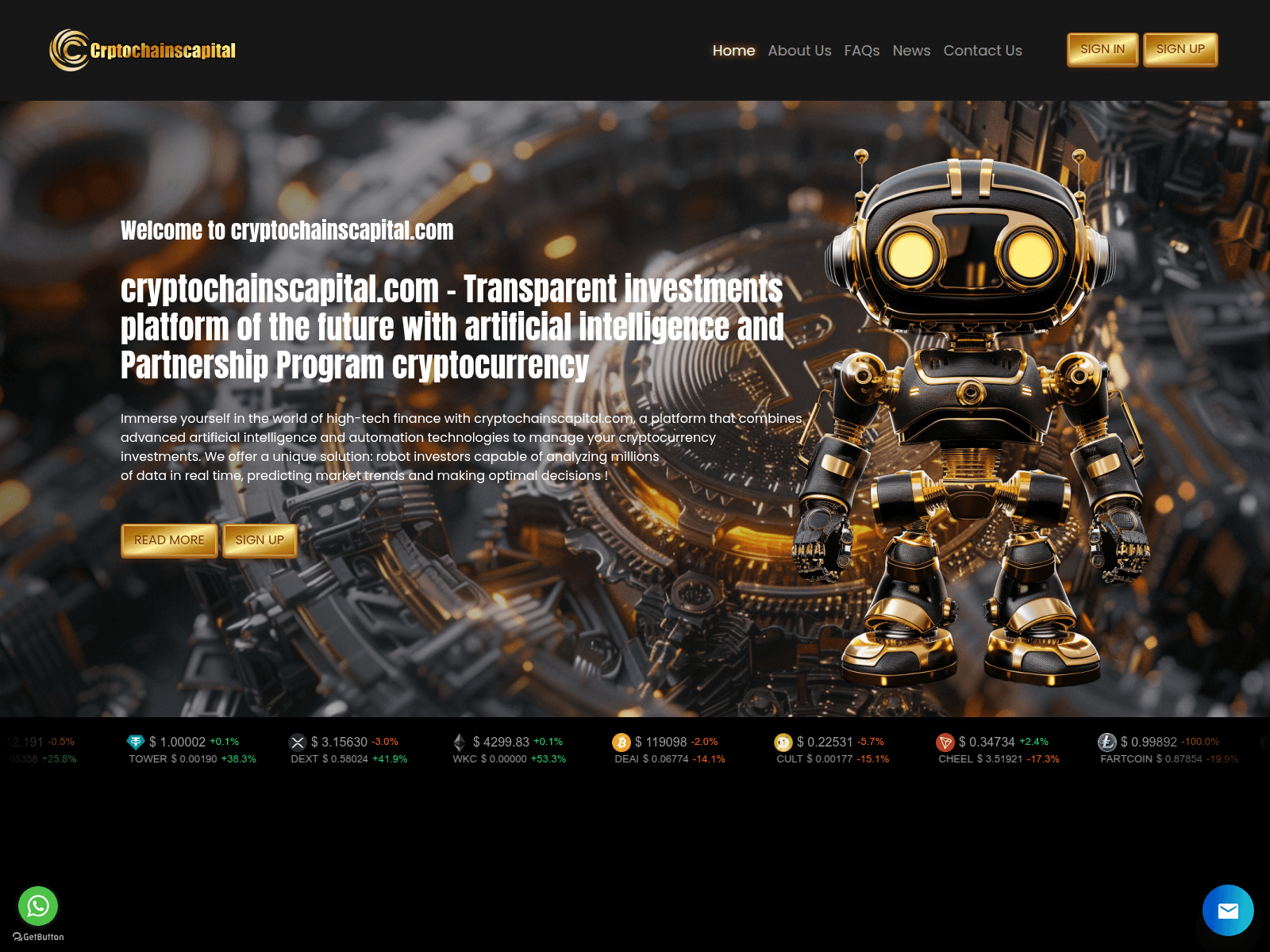 Screenshot of cryptochainscapital.com