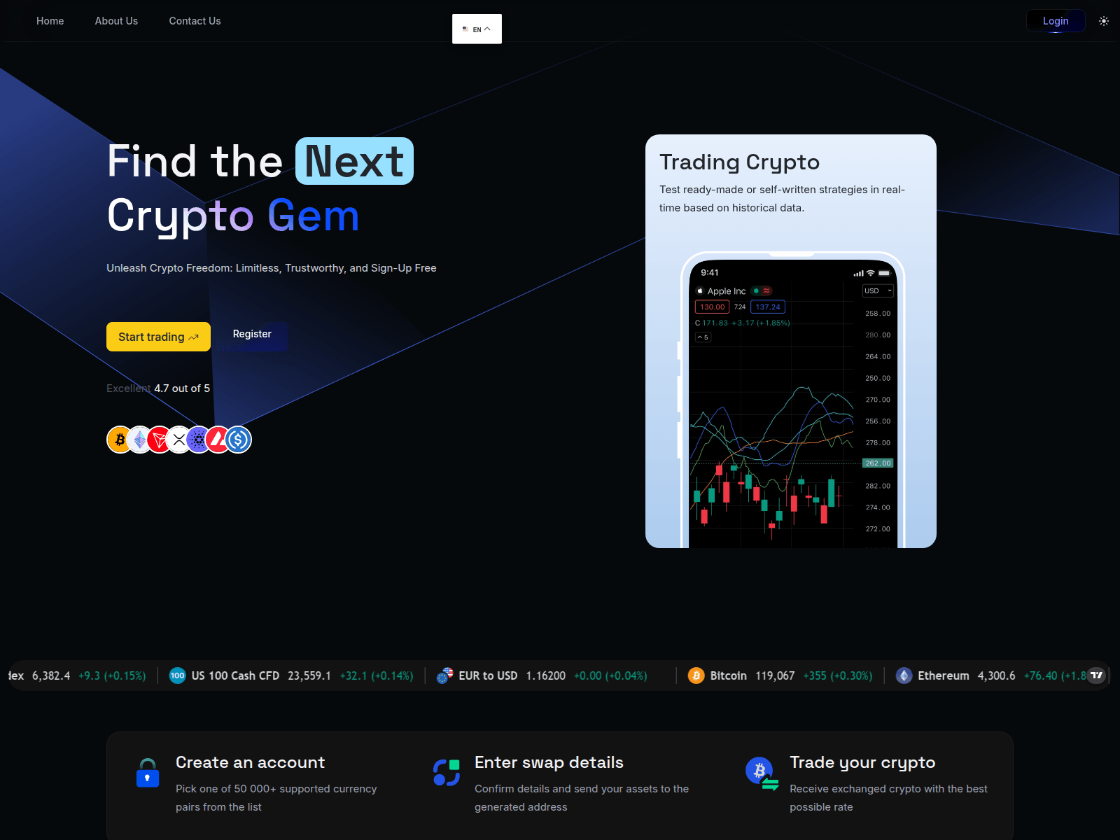 Screenshot of cqt-trade.com.trade-mill.com