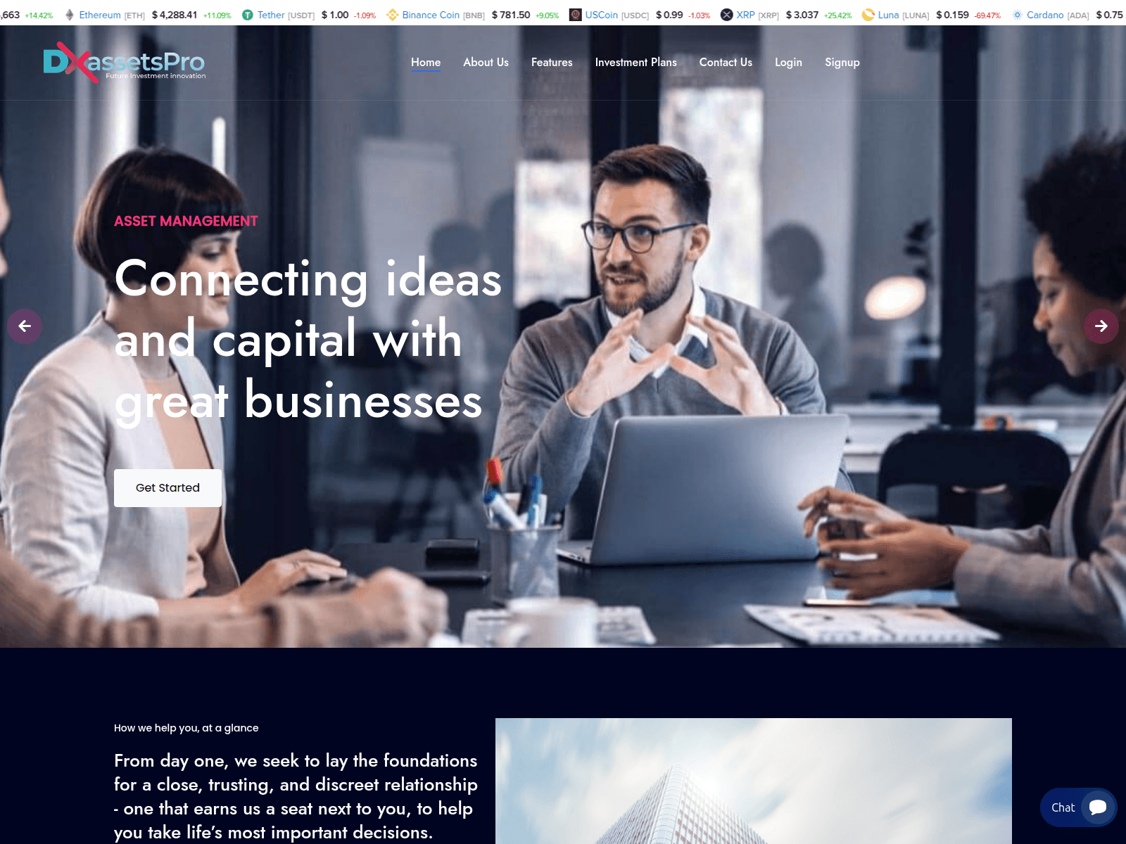 Forensic screenshot of dxassetspro.com