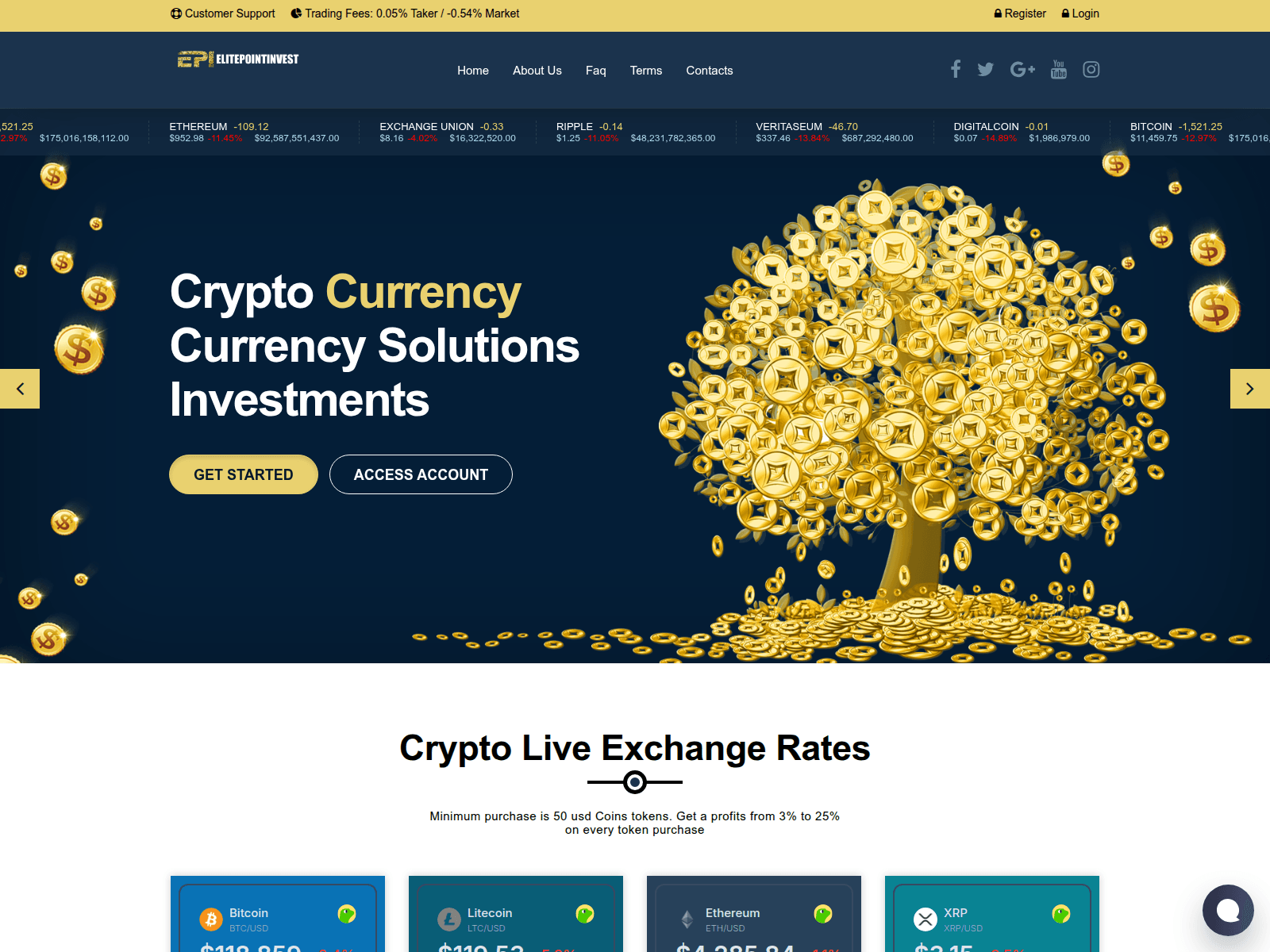 Screenshot of elitepointinvest.com