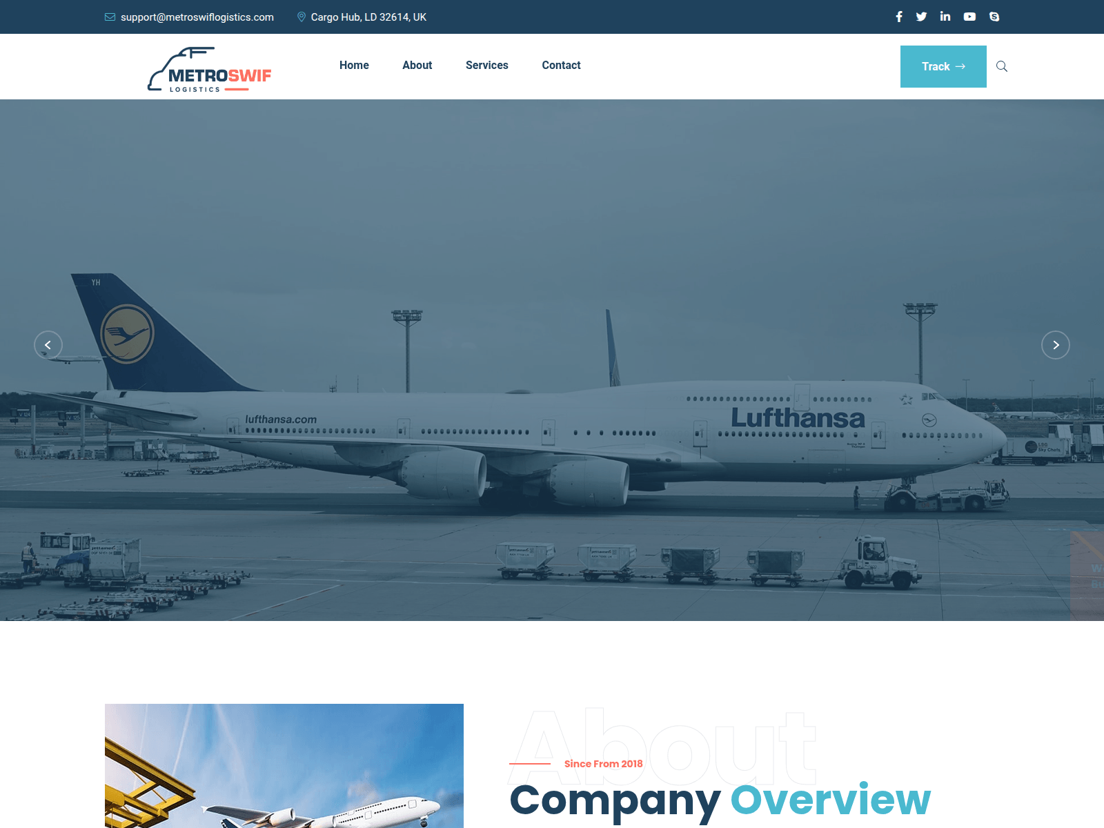 Screenshot of metroswiflogistics.com