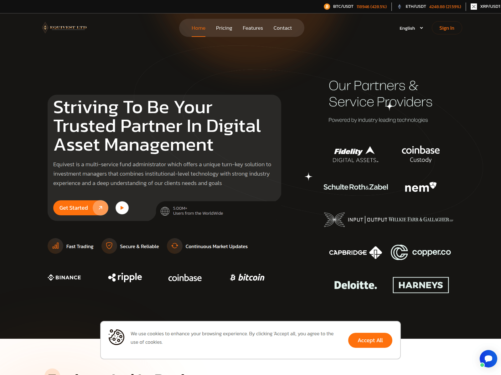 Screenshot of equivestltd.com