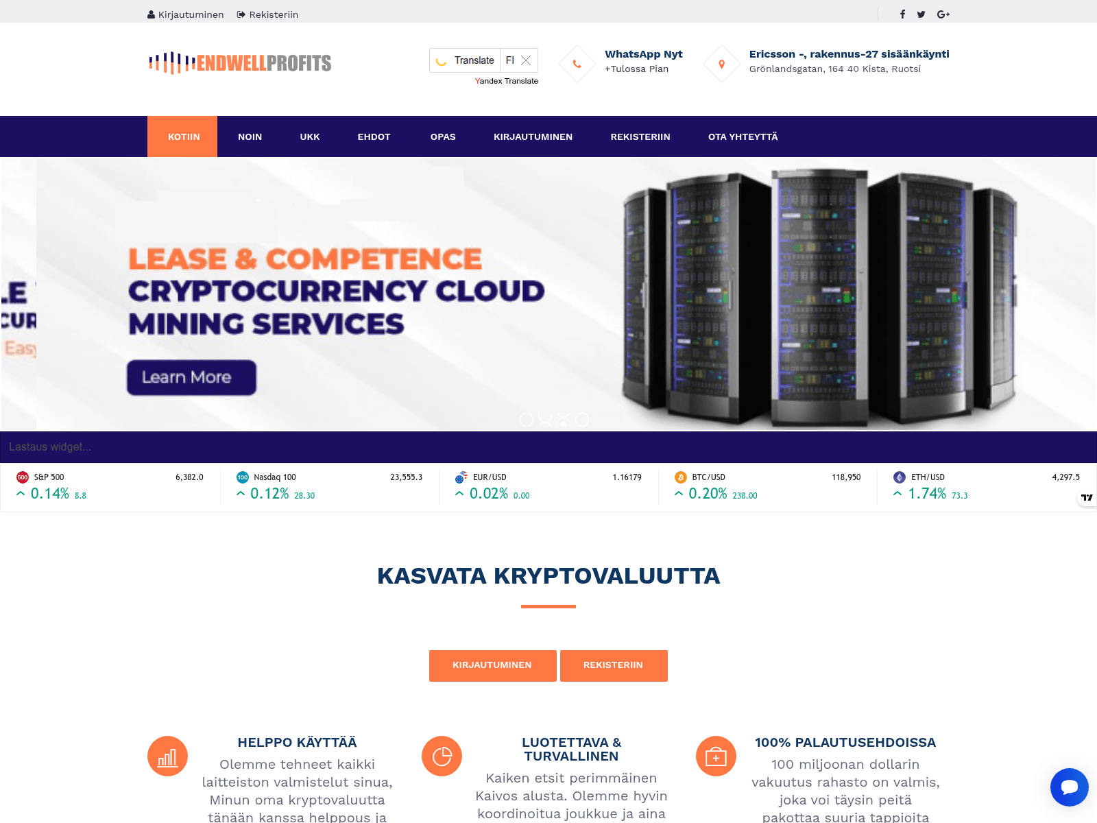 Screenshot of endwellprofits.com