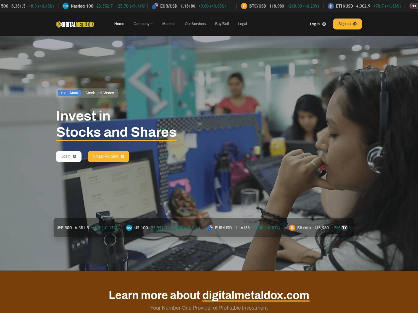 Screenshot of digitalmetaldox.com