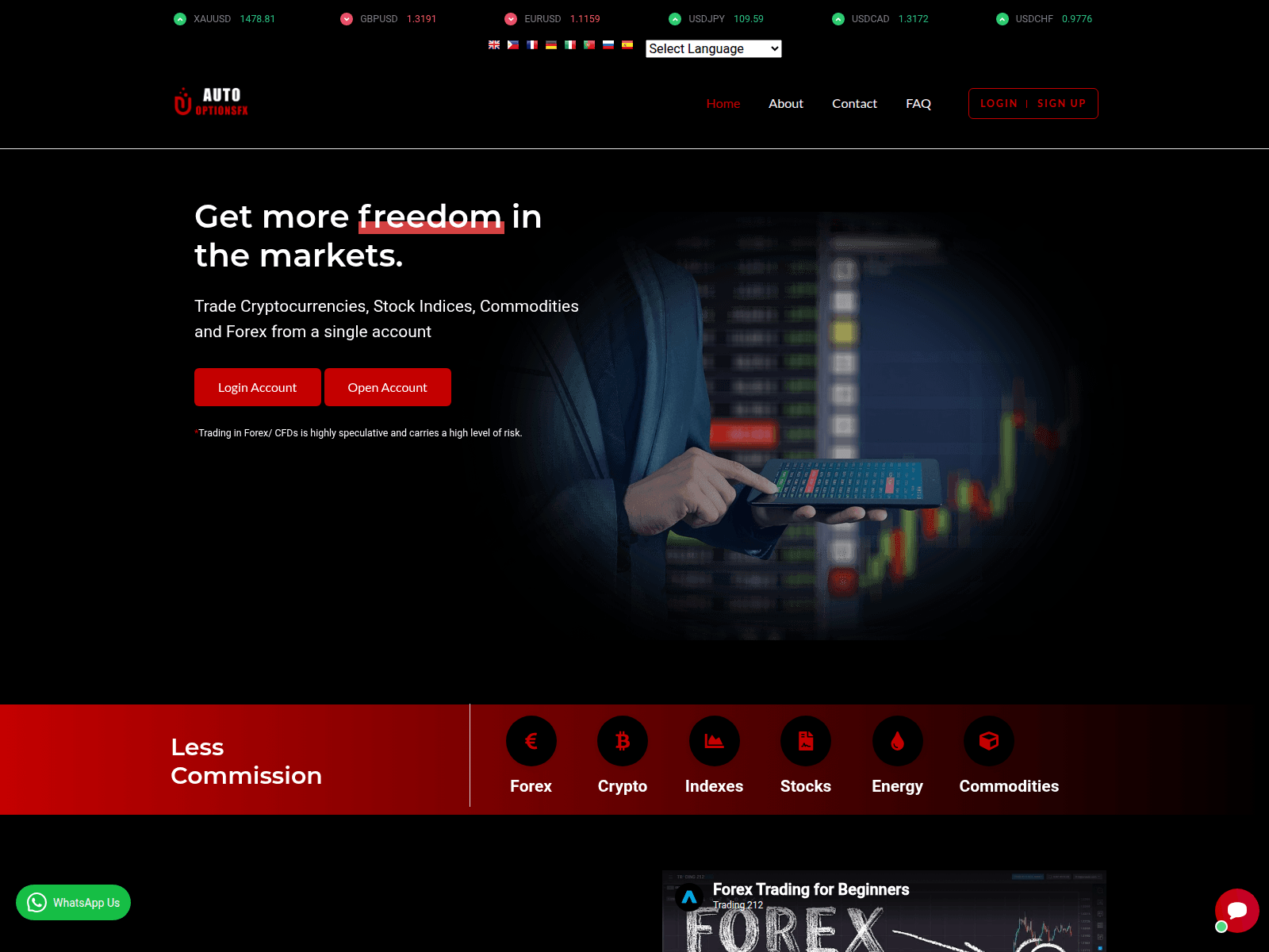Screenshot of autoptionsf.com