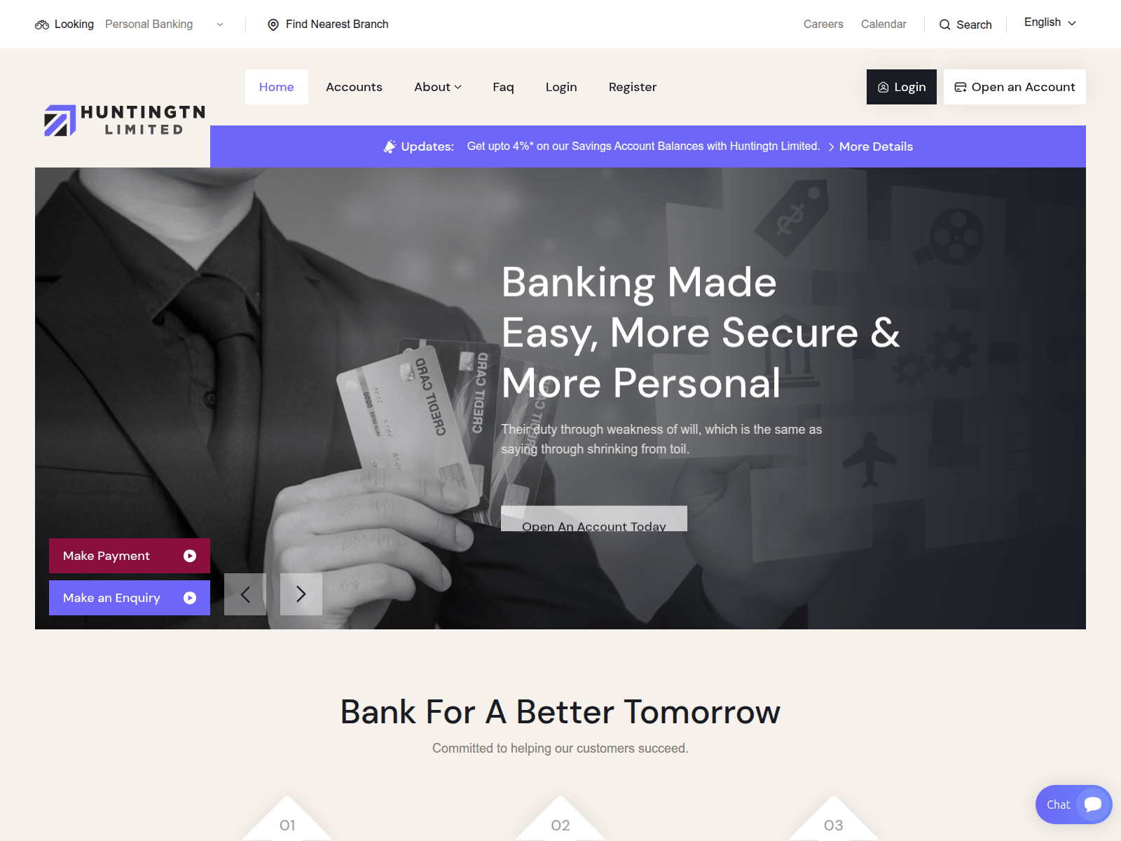 Screenshot of huntingtnbkltd.com.wstrustcap.com