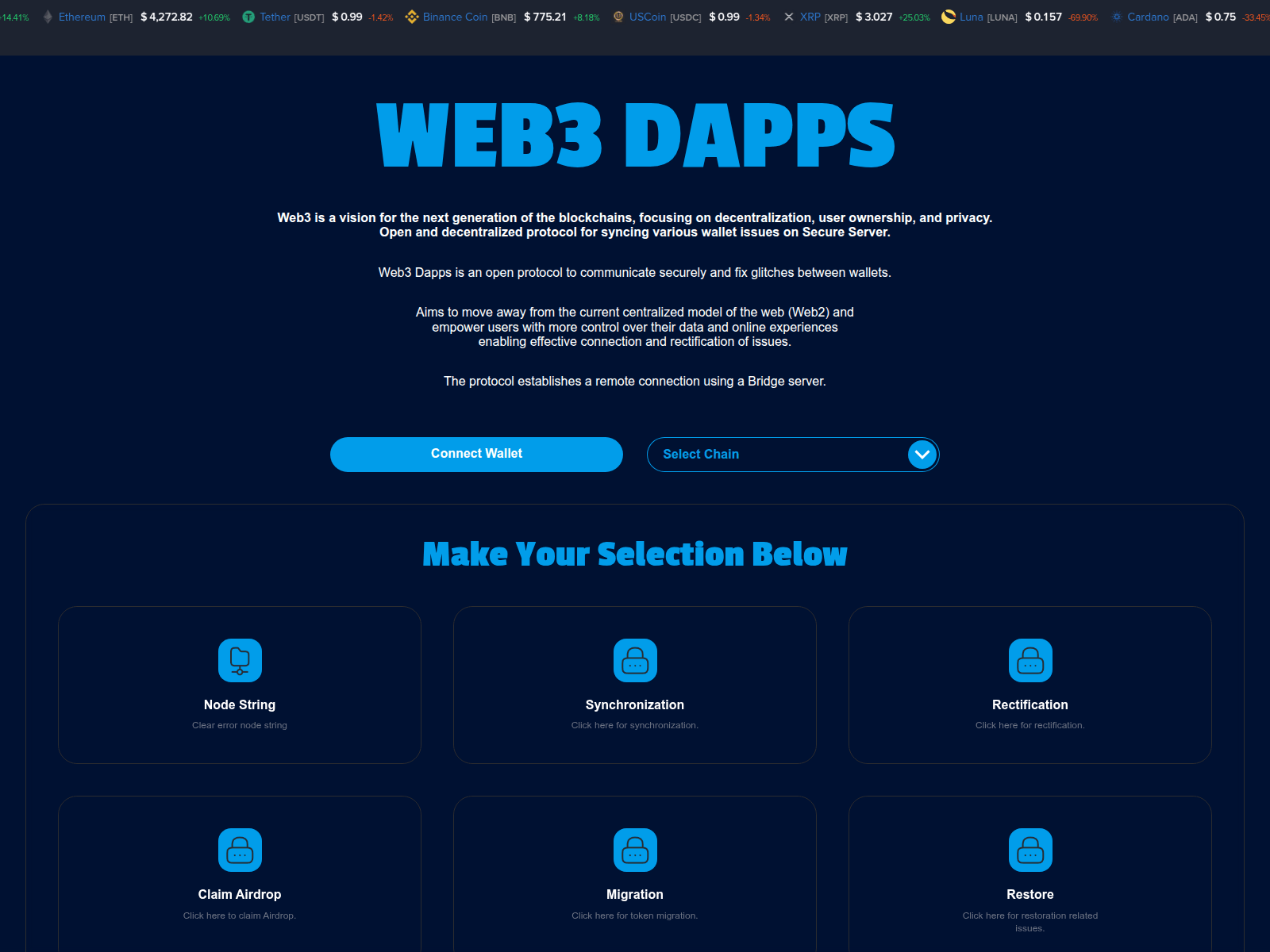 Screenshot of web3supports.netlify.app
