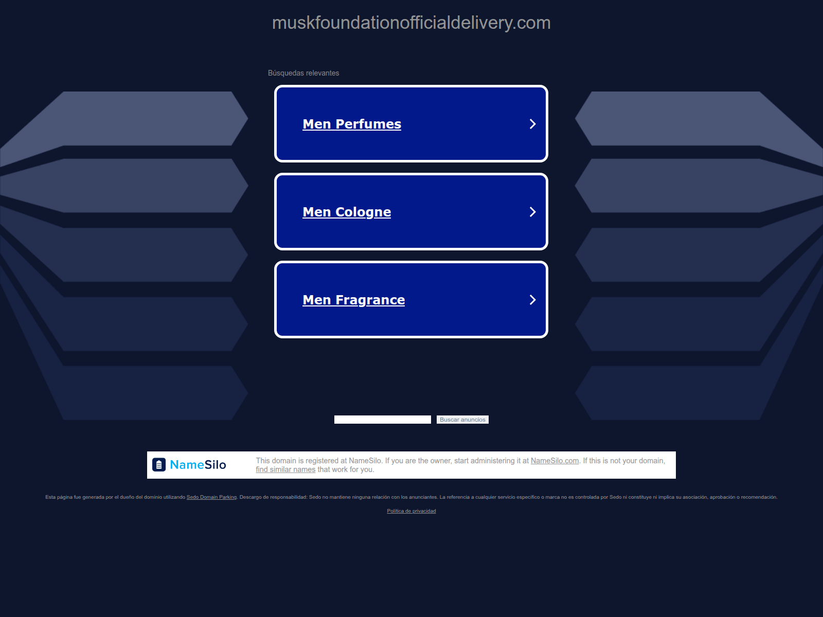 Screenshot of muskfoundationofficialdelivery.com