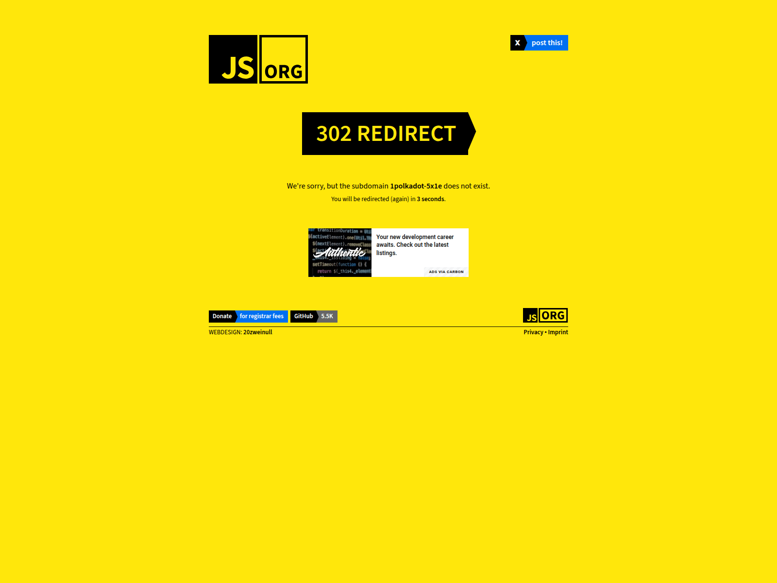 Forensic screenshot of 1polkadot-5x1e.js.org