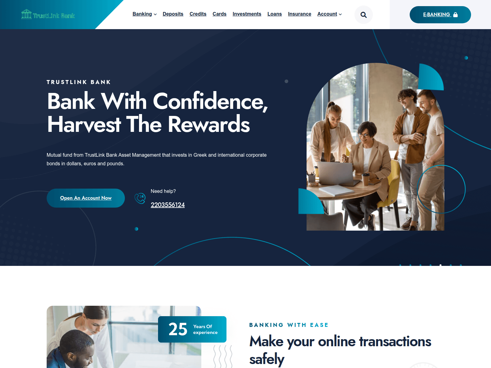 Screenshot of account.trustlinkbk.com